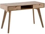 Kadima Design Schreibtisch, Braun, Holz, 2 Schubladen, Rechteckig,Rechteckig,