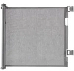 Relaxdays Kinderschutzgitter, Grau, Kunststoff, Metall, 150x1 cm, Kindersicherheit,