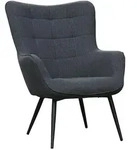 Mid.you Sesselset Uta, Dunkelgrau, Metall, 72x60x97 cm, Fsc, Wohnzimmer, Sessel,