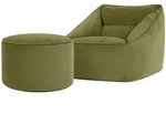 icon Sitzsack, Dunkelgr&uuml;n, Textil, 360 L, 1-Sitzer, F&uuml;llung: EPS Mikroperlen,