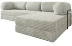 Masseno Ecksofa, Hellgrau, Textil, 4-Sitzer, L-Form, 270x160 cm, Wohnzimmer, Sofas &