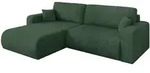 Altdecor Ecksofa, Dunkelgr&uuml;n, Kunststoff, 3-Sitzer, L-Form, 276x193 cm, Wohnzimmer,
