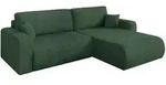 Altdecor Ecksofa, Dunkelgr&uuml;n, Kunststoff, 3-Sitzer, L-Form, 276x193 cm, Wohnzimmer,