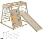 tectake Kletterger&uuml;st, Hellbraun, Holz, 108x99x172 cm, Outdoor Spielzeug,