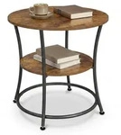 Relaxdays Beistelltisch, Dunkelbraun, Holzwerkstoff, Metall, 55x55x55 cm, Wohnzimmer,