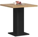 Inn.Furn Esstisch, Eiche Artisan, Schwarz, Holzwerkstoff, Nachbildung,Eiche,...
