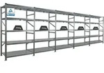 Proregal Fachbodenregal, Silber, Metall, 600x200x60 cm, Freizeit, Heimwerken,
