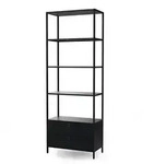 Jan Nowak B&uuml;ro-Regal, Schwarz, Metall, 80x220x40 cm, Arbeitszimmer,...