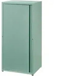 [en.casa] Aktenschrank, Mintgr&uuml;n, Metall, 2 F&auml;cher, Rechteckig, 40x88x35 cm,