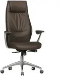 Kadima Design B&uuml;rostuhl, Braun, Metall, Sternfu&szlig;, 67x125x58 cm, Arbeitszimmer,