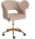 Beliani Schreibtischstuhl, Beige, Textil, 57x78x57 cm, Arbeitszimmer,...