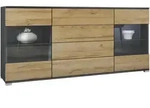 Vladon Sideboard, Eiche, Holzwerkstoff, 166.5x75.5x35 cm, Wohnzimmer, Kommoden &
