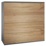 Vladon Kommode, Eiche Wotan, Holzwerkstoff, 76x76x35 cm, Wohnzimmer, Kommoden &