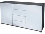 Vladon Sideboard, Wei&szlig;, Holzwerkstoff, 138.5x75.5x35 cm, Wohnzimmer, Kommoden &