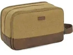 Kulturtasche, Olivgr&uuml;n, Textil, 4.5x18.2x28.2 cm, Badaccessoires,