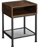tectake Nachtschrank, Rost, Holzwerkstoff, Quadratisch, 40.5x59x40.5 cm,