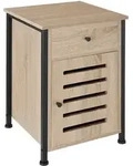 tectake Nachtschrank, Natur, Holzwerkstoff, Quadratisch, 40x60.5x42 cm, Schlafzimmer,