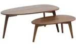 Kadima Design Couchtisch, Braun, Holz, Echtholz, Dreieckig,Konisch, Stativgestell,