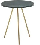 Kadima Design Beistelltisch, Gr&uuml;n, Metall, Rund,Rund, Stativgestell, 38x44x38 cm,