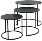 Home Styling Collection Couchtische, Schwarz, Holzwerkstoff, Rund, 55.5x44.5x55...