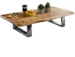 Kadima Design Couchtisch, Akazie, Metall, Echtholz,Akazie, Rechteckig,Rechteckig,