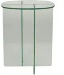 Zuiver Beistelltisch, Klar, Glas, 30x50x40 cm, Wohnzimmer, Wohnzimmertische,