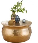 Kadima Design Couchtisch, Gold, Metall, Rund,Rund, 60x30x60 cm, Wohnzimmer,