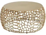 Kadima Design Couchtisch, Gold, Metall, Rund,Rund, 66x30x66 cm, Wohnzimmer,