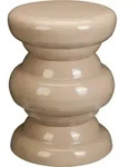 Home Styling Collection Couchtisch, Beige, Metall, Rund, 32x41.5x32 cm, Wohnzimmer,