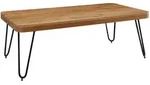 Kadima Design Couchtisch, Akazie, Metall, Echtholz,Akazie, Rechteckig,Rechteckig,