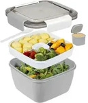 Lunchbox, Grau, Kunststoff, 17.5x17.5x9.9 cm, K&uuml;chenzubeh&ouml;r, Vorratsbeh&auml;lter,