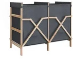 Vicco Badschrank, Grau, Holz, Rechteckig, 80x64x40 cm, Badezimmer,