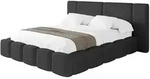 Altdecor Polsterbett, Schwarz Hochglanz, Textil, 140x200 cm, Schlafzimmer,...