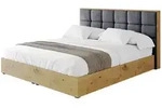 Altdecor Polsterbett, Dunkelgrau, Textil, 200x200 cm, Schlafzimmer, Betten,