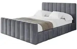 Altdecor Polsterbett, Dunkelgrau, Textil, 180x200 cm, Schlafzimmer, Betten,