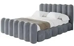 Altdecor Polsterbett, Grau, Textil, H3 + H4, 120x200 cm, Schlafzimmer, Betten,