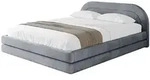 Altdecor Polsterbett, Grau, Textil, H3 + H4, 200x200 cm, Schlafzimmer, Betten,