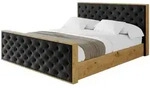 Altdecor Polsterbett, Schwarz, Textil, 160x200 cm, Schlafzimmer, Betten,