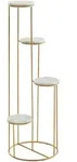 Kadima Design Blumenst&auml;nder, Gold, Metall, Gittergestell, 37x108x37 cm, Wohnzimmer,
