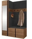 Mirjan24 Garderoben-Set, Nussbaum, Anthrazit, Kunststoff, 124x186x46 cm,...