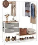 Costway Garderobenst&auml;nder, Wei&szlig;, Metall, 138x161x35 cm, Garderobe,