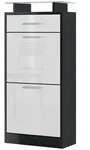 Vladon Schuhschrank, Wei&szlig; Hochglanz, Holzwerkstoff, 46x104x23 cm, Garderobe,