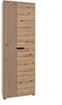 Mid.you Garderobenschrank, Eiche Artisan, Kunststoff, 5 F&auml;cher, 65x191x37 cm,
