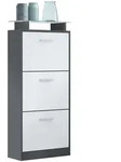 Vladon Schuhschrank, Wei&szlig;, Holzwerkstoff, 46x128x23 cm, Garderobe,