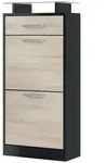 Vladon Schuhschrank, Eiche San Remo, Holzwerkstoff, 46x104x23 cm, Garderobe,