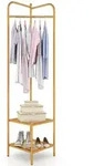 Costway Eck-Garderobenst&auml;nder, Gold, Metall, 42.5x193.5x42.5 cm, Garderobe,