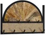 Kadima Design Wandgarderobe, Braun, Holz, Echtholz,Mangoholz, Rund, 53x40x8 cm,