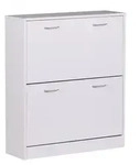 Kadima Design Schuhkipper, Wei&szlig;, Kunststoff, Rechteckig, 75x87x24 cm, Garderobe,