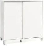 Kadima Design Schuhschrank, Wei&szlig;, Kunststoff, Rechteckig, 100x108x38 cm, Garderobe,