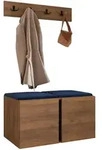 Mirjan24 Garderoben-Set, Nussbaum, Blau, Kunststoff, 84x42x46 cm, Garderobe,